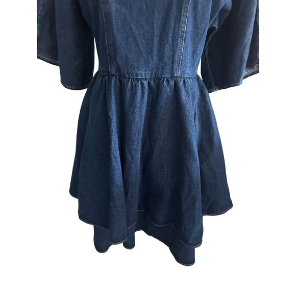 STATEMENTS BY ESTHER Denim Modest A Line Dress Size Medium - Picture 6 of 10